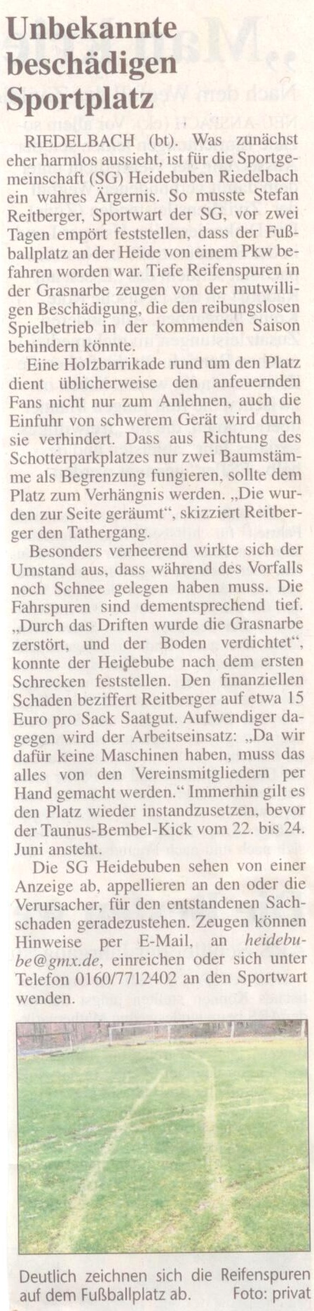 Schaden auf der Heide 2012